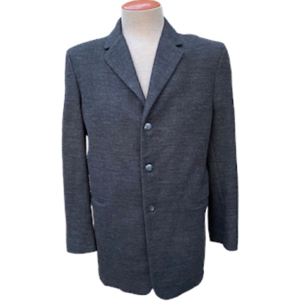 J. Ferrar Vintage 100% Wool 3-Button Blazer 40R Deep Gray Lined